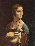  Leonardo  Da Vinci Portrait of Cecilia Gallarani oil painting reproduction